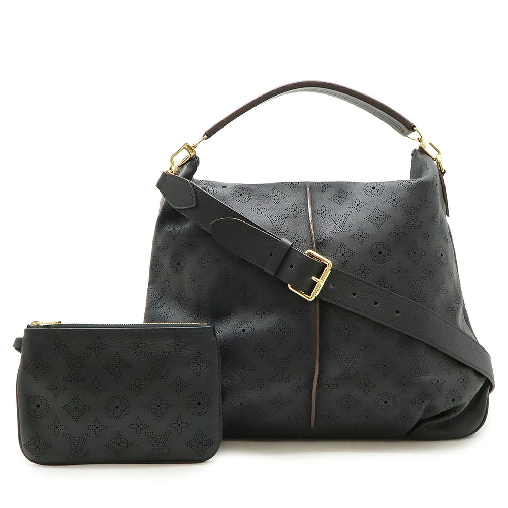 LOUIS VUITTON Mahina Selene Handbag Crossbody Bag Noir Black